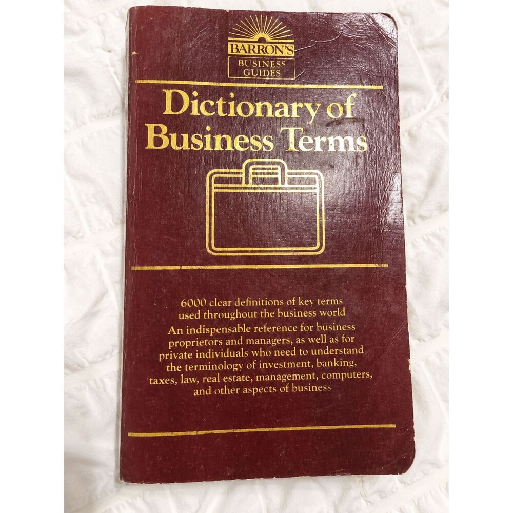 Dictionary Business Terms Barron's Business Guides 3rd Edition 2000 Vinyl Bound